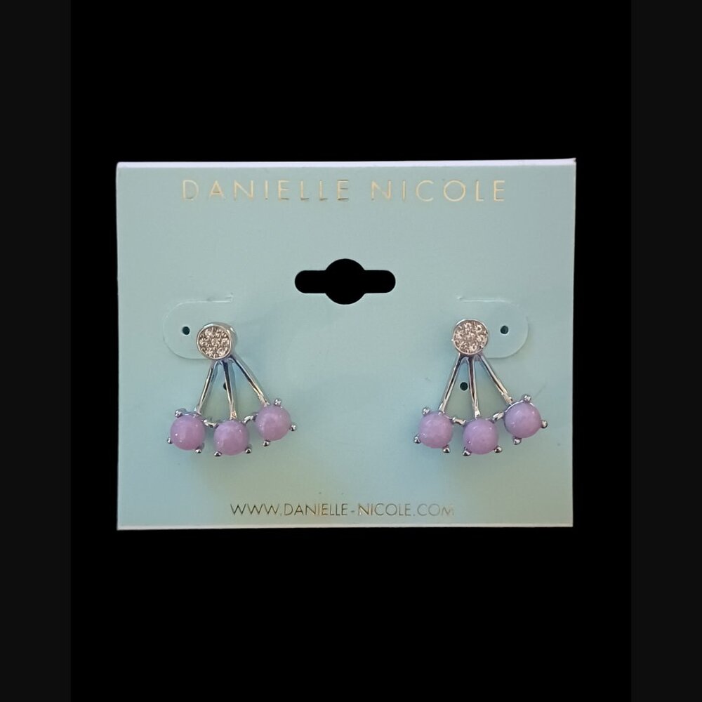 Danielle Nicole Silver Tone Convertible Stud Earrings New